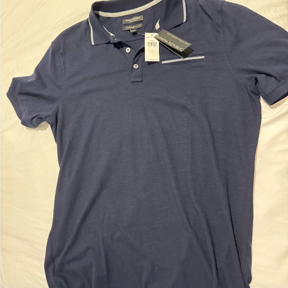 Banana Republic Blue Polo Shirt Classic Design